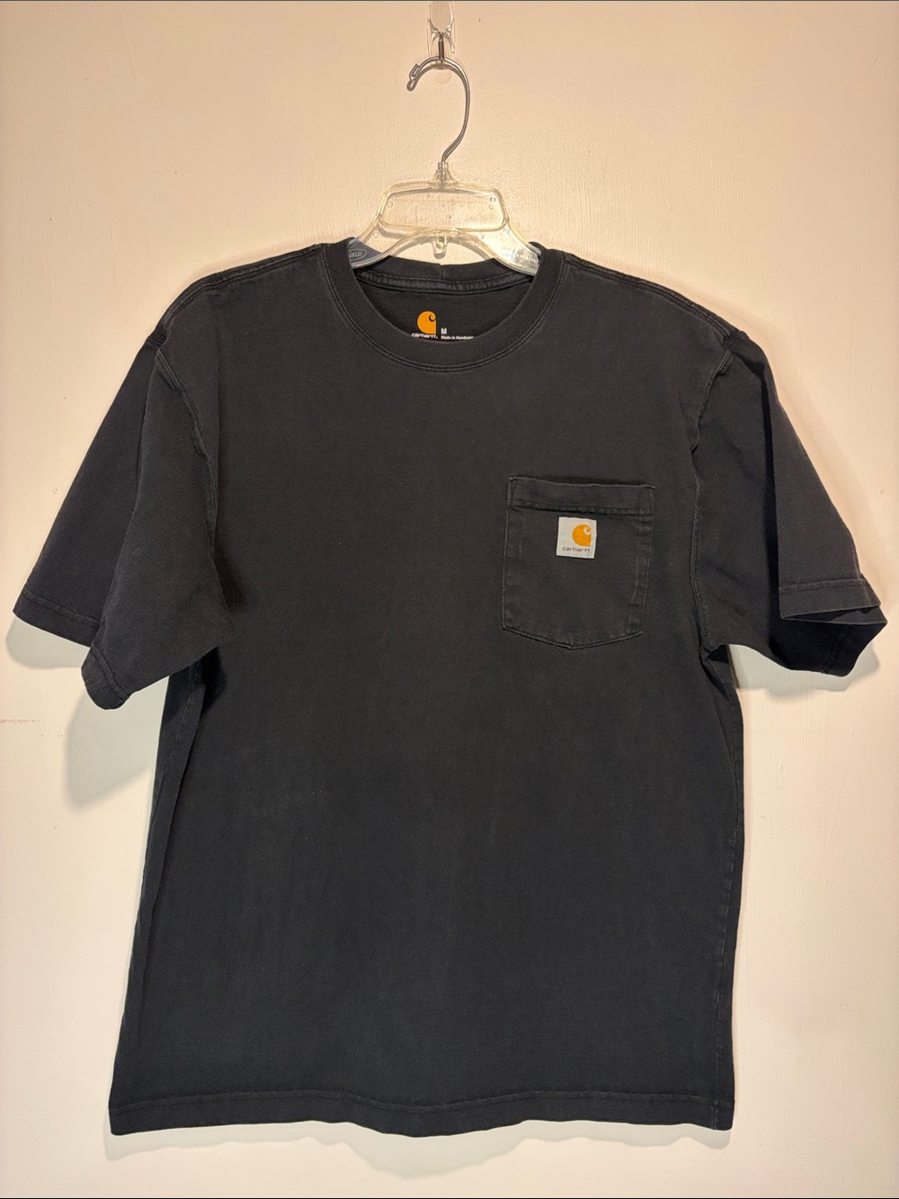 Carhartt Original Fit Black Short-Sleeve Pocket Tee 100% Cotton Size M